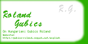 roland gubics business card